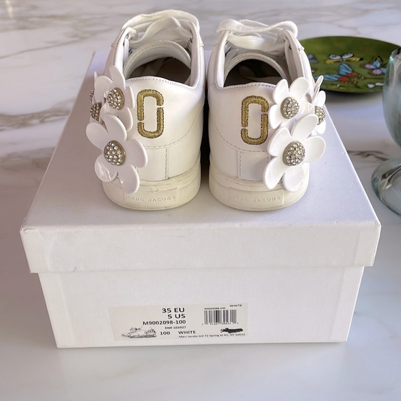 MARC JACOBS WHITE DAISY SNEAKERS - Picture 8 of 11